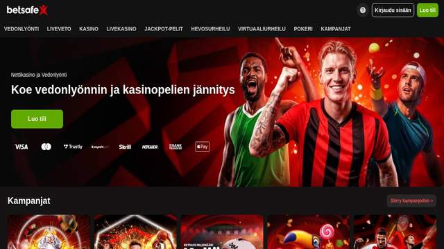 Betsafe casino screenshot
